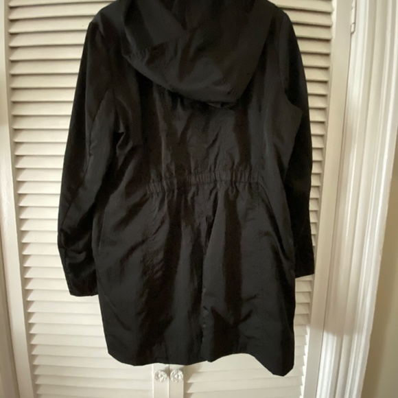 KARL LAGERFELD PARIS BLACK PARKA JACKET WITH HOODIE AUTHENTIC LARGE - Picture 11 of 14